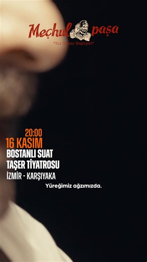 Dönemin büyük yazarları Sabahattin Ali, Aziz Nesin, Rıfat Ilgaz ile karikatürist Mustafa Mim Uykusuz’un birlikte çıkardıkları Türkiye’nin ilk siyasi mizah gazetesi Markopaşa’nın 1946’da başlayıp meçhule giden serüveni... “Meçhul Paşa” 16 Kasım Bostanlı Suat Taşer Salonu'nda Ateş Edecek Vicdanlara! Erdem Akakçe , Bülent Çolak ve Fatih Koyunoğlu’nun birçok rolü birlikte oynadığı “Meçhul Paşa”, efsanevi mizah gazetesi Marko Paşa’nın masalsı günlüğünü tutan şenlikli bir ortaoyunu... “Mizah insana in