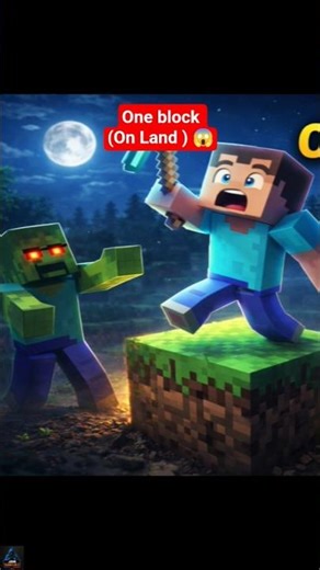 Hardest One Block Challenge(On Land) 😱 #minecraft #oneblock #shortvideo #ytshorts