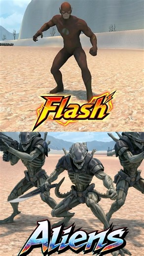 Flash vs 10000 Aliens #epicpcbattles #action #ultimateepicbattlesimulator #gaming