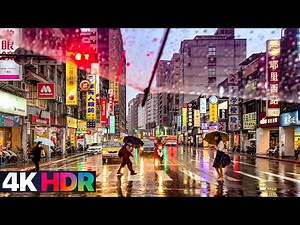 4K HDR｜Taipei Rainy Walk - Alleys in Songshan【台北松山】雨中散步小巷弄/南京復興站~南京三民站