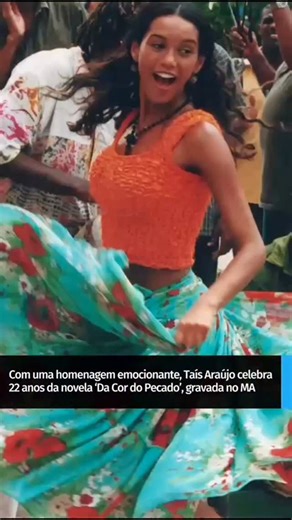Jornal Mais Maranhao on Instagram: "A atriz Taís Araújo postou em suas redes sociais uma linda homenagem celebrando os 22 anos da estreia da novela de sucesso “Da Cor do Pecado”, gravada no Maranhão. “Hoje faz 22 anos da estreia de Da Cor do Pecado e eu ainda sinto o frio na barriga daquela época. Alguém me explica como o tempo passou tão rápido? Quanta nostalgia!”, destacou em um trecho da homenagem, acompanhada por uma série de fotos do período de gravação da novela. Na publicação, a atriz tam