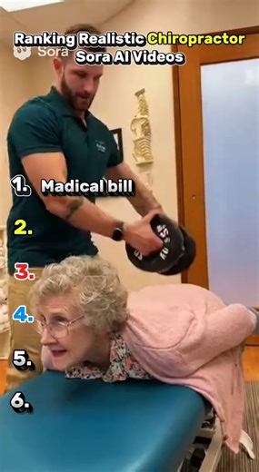Ranking Realistic Chiropractor Sora AI videos #sora #ai #chiropractor #soraai | The Fun Hub