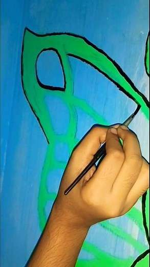 🦋 Beautiful Butterfly Wall Art | Easy Butterfly Drawing on Wall | Aesthetic Wall Painting Idea