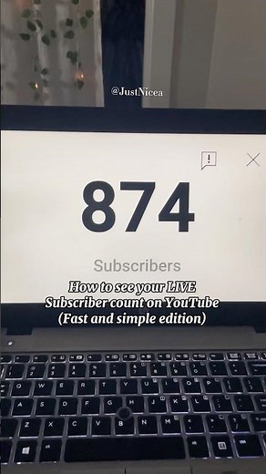 How to see your LIVE subscriber count on YOUTUBE ❤️🤍 #youtubeshorts #live #subscribe #tutorial