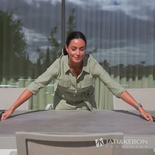 Table à rallonges Livorno et chaises Beja - Jati Kebon