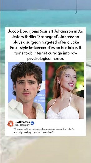 Scarlett Johansson and Jacob Elordi are entering Ari Aster's darkest thriller yet. #jacobelordi