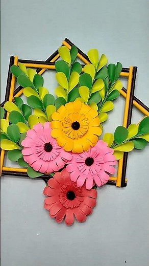 Beautiful Paper Wall Hanging | Easy Paper Flower Design | DIY Craft Idea