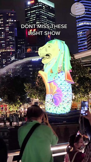 Experience Singapore's Spectacular Light Show at the Merlion