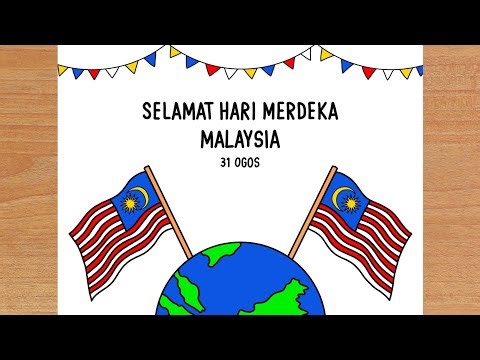 Cara melukis hari merdeka Malaysia 31 ogos - Poster kemerdekaan Malaysia