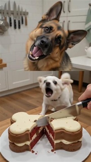 🐶🐱 Pets React to Realistic Animal Cake Cutting 😱 | Funny Dog & Cat Reactions 🎂#shorts #funny