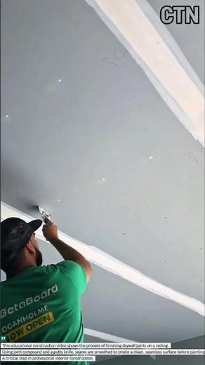 Perfect Ceiling Finish Using Drywall Joint Compound