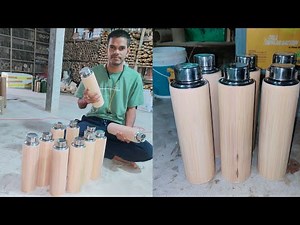 Bamboo water bottle making process. An easy way to make a bottle with bamboo at home. part-1