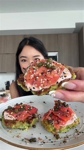 Easy Salmon Lox Avocado Fritters Recipe