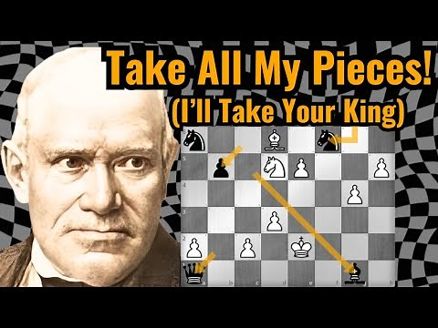 The GREATEST Chess Game Ever Played - White's Immortal Sacrifice Of EVERY Piece But 3 For Checkmate!