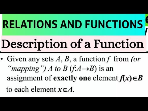 Description of a function