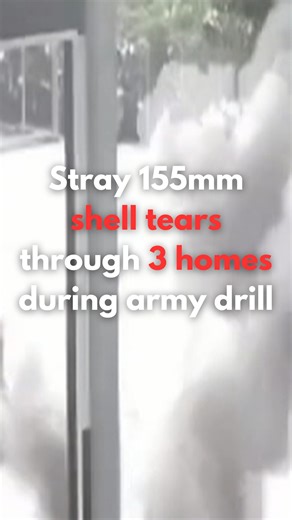 Formosa News Taiwan - 民視英語新聞 on Instagram: "A 155mm Army shell went off track during training in Changhua's Xizhou Township, smashing through three homes and knocking down a tree. Thankfully it didn't explode, or them consequences would've been disastrous. Residents were shaken but unharmed. Military officers apologized on-site and will pay for the damage. #oopsie #shocking #drill #military 👉Find more details of this story and more on our official website. Link in bio. 🔔Follow us on social med