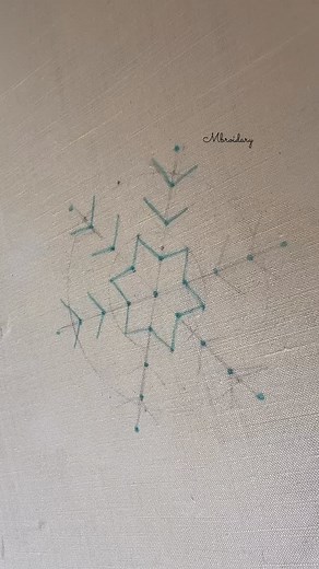 Snowflake ❄️ Embroidery.. Easy Embroidery Design . . . . . . (Snowflake, Snowflake Design, Snowflake Embroidery, Hand Embroidered Snowflake, Embroidery, Embroidered, Embroidery Pattern, Embroidery Design, Embroidery Work, Embroidery) . . . . #snow #diy #diyinspo #diyhomeprojects #diycrafts #diydecor #handstitched #art #instafashion #instamood #handembroidery | Mbroidary