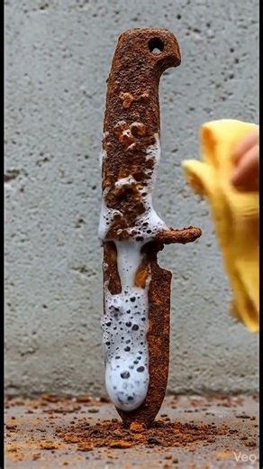 tricks for removing rust from knives with special #shortvideo