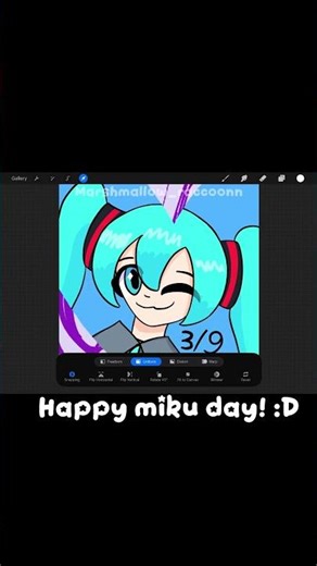 Happy miku day! :D #miku #hatsunemiku #mikuhatsune #hatsune #drawing #art