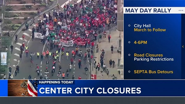 May Day rally planned for Philadelphia City Hall Friday afternoon