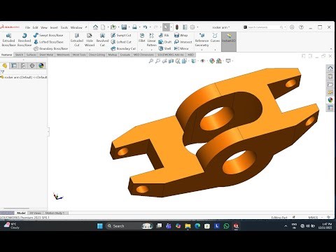 Engine rocker arm in solidwork
