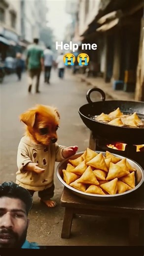 The poor puppy didn't have samosa so, his rich friends making fun of him #animahal