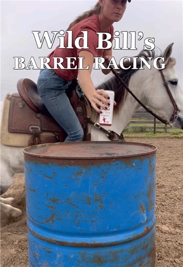 This is our new favorite sport🏇🏇 @RD Ranch #wildbillssoda #sodapop #barrelracing