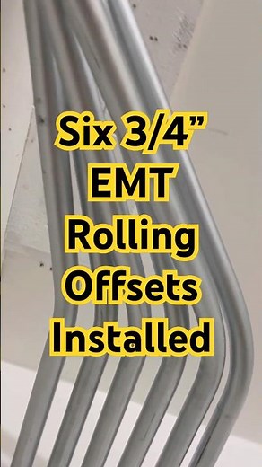 Clean Rolling Offset Installed Perfectly #conduit bending #electrician