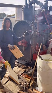 Frick portable steam engine on the sawmill. _3539 #tractor #tractors #fyp #foryou #nc #steam #farmlife #antiquetractortok #steamengine #HolidayOREOke | Nellie Bellamy