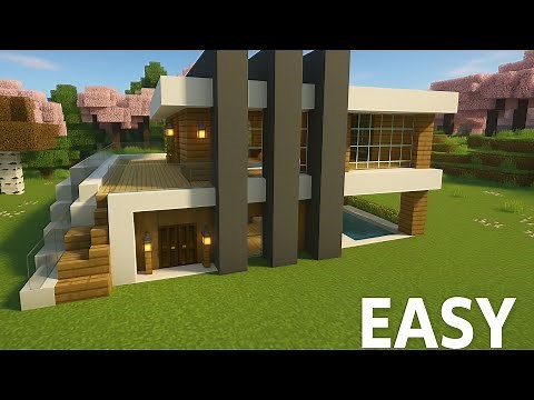 "Minecraft: how to build a modern house | modern house tutorial ( DAY 3 )