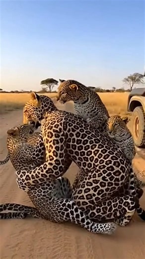 Leopard Costume vs Real Leopards? 😳 They Thought He Was One of Them! #shorts