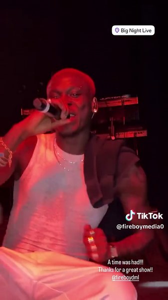 fireboy performing everyday last night #boston #fireboyconcert