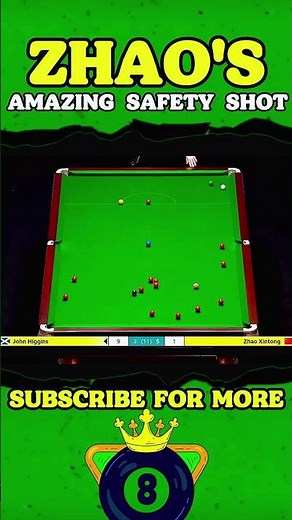 ZHAO’S PERFECT SAFETY 🤯🎱#snooker #shorts