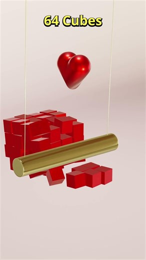 1 vs 512 Cubes Drop from a Pendulum 🤯 | Satisfying Blender Physics #shorts #animation #asmr