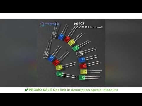100PCS Square Emitting Light LED Diode Kit 2X5X7mm LED Diode 2*5*7mm Red Yellow Green Blue White Dio