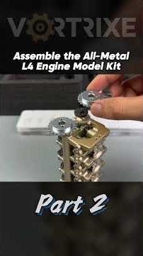 Assemble the All-Metal L4 Engine Model Kit Part 2 #miniengine #mechanic #usa #DIYKits #EngineModel