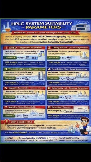 Hplc sysytem suitability parameters #chemistry #hplc #basicchemistry #parameter