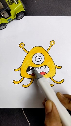 18K views · 41 reactions | How to draw cute yellow monster . . #monsterdrawing #easydrawing #kidsdrawing #drawingtutorial | Kids Drawing Ideas | Facebook