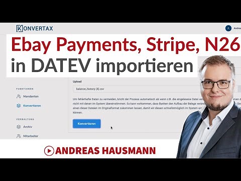 Ebay Payments, Stripe, N26 in DATEV Rechnungswesen importieren