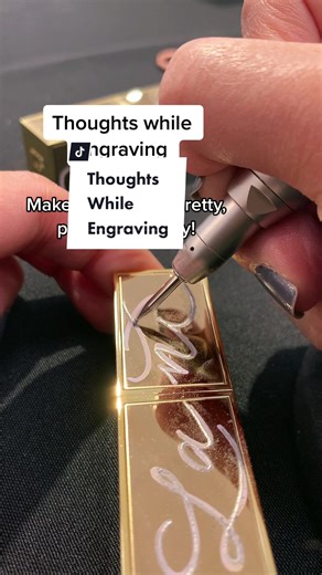 Metal Engraving Experience: Handwriting Names with Tom Ford Beauty