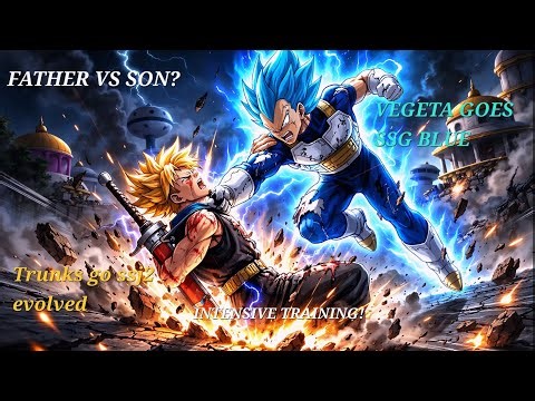 Father vs Son 💥 Vegeta SSG Blue vs Trunks SSJ2 | Brutal Training DBZ BT3#fathervsson #vegeta #dbz