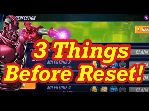 3 THINGS BEFORE RESET! Blog Day! Events Ending! High Evolutionary Unlock? Team MARVEL STRIKE FORCE
