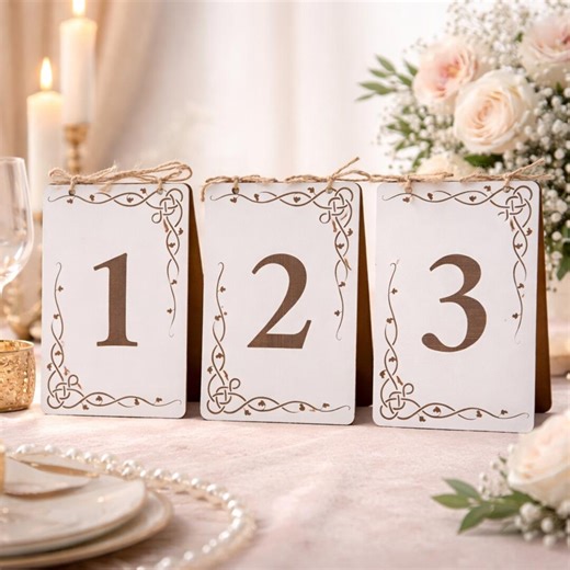 Laser Cut Wedding Table Numbers SVG 1 to 9 Digital File Glowforge - Etsy