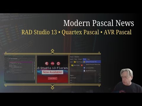 Modern Pascal News: RAD Studio 13, PasBuild 1.1, & Quartex Hits 1.0 and More
