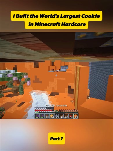 Building the World's Largest Cookie in Minecraft Hardcore