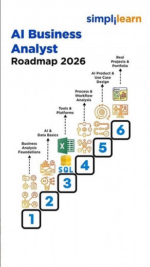 AI Business Analyst Roadmap 2026 | How To Become AI Business Analyst 2026 | #Shorts | #Simplilearn