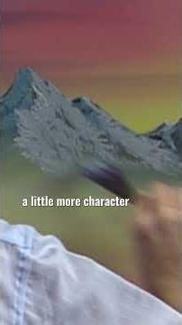 Bob Ross teaches you how to add character to your mountain #paintlikebobross #painting #oilpainting