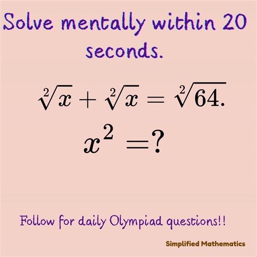 Olympiad Question !! #sat #olympiadpreparation #mathematics #mathskills #psat #act #simplifiedmathematics #school #education #learning #tutorial #studymotivation | SimplyPhi-d Mathematics