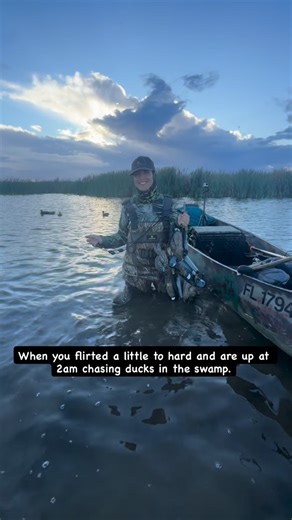 Michelle London on Instagram: "Grabbing duck decoys in alligator-infested swamp water 🐊 NOT for the faint of heart 😅 #FloridaDuckHunting #SwampLife #coupleswhohunt #DuckSeason #WaterfowlHunting"