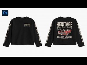 FREE Long Sleeve Boxy T-Shirt Mockup PSD | Editable Color, Design & Background